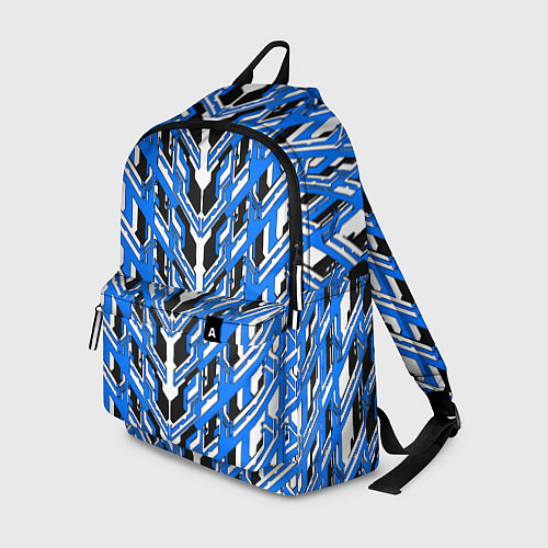Рюкзак Синяя техно броня / 3D-принт – фото 1