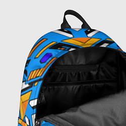Рюкзак Техно броня жёлто-синяя, цвет: 3D-принт — фото 2