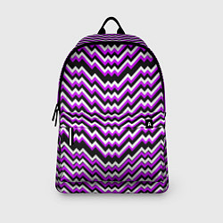 Рюкзак Фиолетовые и белые ломаные линии, цвет: 3D-принт — фото 2
