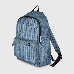 Рюкзак Голубой с чёрным мелкая мозаика, цвет: 3D-принт