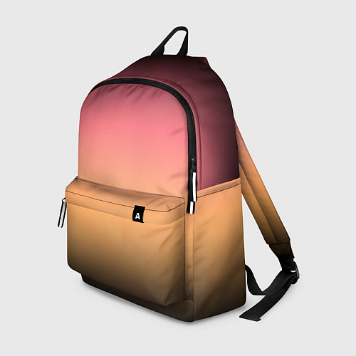 Рюкзак Градиент затемнённый розово-жёлтый / 3D-принт – фото 1