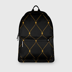 Рюкзак Желтая сетка на черном, цвет: 3D-принт — фото 2