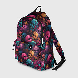 Рюкзак Поле яркий черепов и цветов, цвет: 3D-принт
