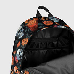 Рюкзак Весёлые черепа в кустах, цвет: 3D-принт — фото 2