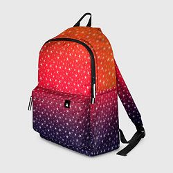 Рюкзак Градиент оранжево-фиолетовый со звёздочками, цвет: 3D-принт