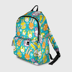 Рюкзак Разноцветные зайцы, цвет: 3D-принт