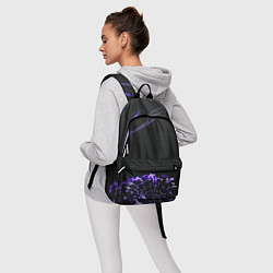 Рюкзак Неоновый фиолетовый цветок в темноте, цвет: 3D-принт — фото 2