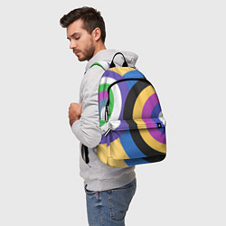 Рюкзак Разноцветные круги, абстракция, цвет: 3D-принт — фото 2