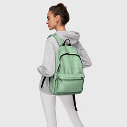 Рюкзак Светло-зелёный в полоску, цвет: 3D-принт — фото 2