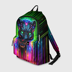 Рюкзак Неоновая цифровая пантера, цвет: 3D-принт
