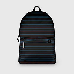 Рюкзак Чёрный в сине-красную полоску, цвет: 3D-принт — фото 2