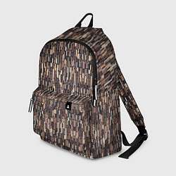 Рюкзак Светло-коричневый паттерн полосочки, цвет: 3D-принт