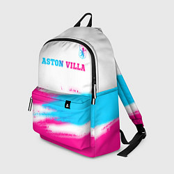 Рюкзак Aston Villa neon gradient style посередине, цвет: 3D-принт