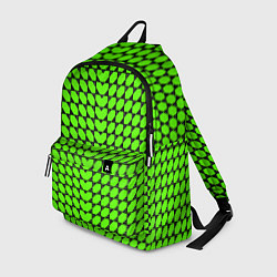 Рюкзак Зелёные лепестки шестиугольники, цвет: 3D-принт