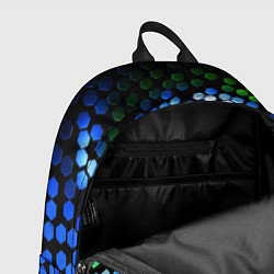 Рюкзак Червоточина - гексагональные чешуйки со свечением, цвет: 3D-принт — фото 2