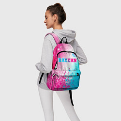 Рюкзак Bayern neon gradient style посередине, цвет: 3D-принт — фото 2