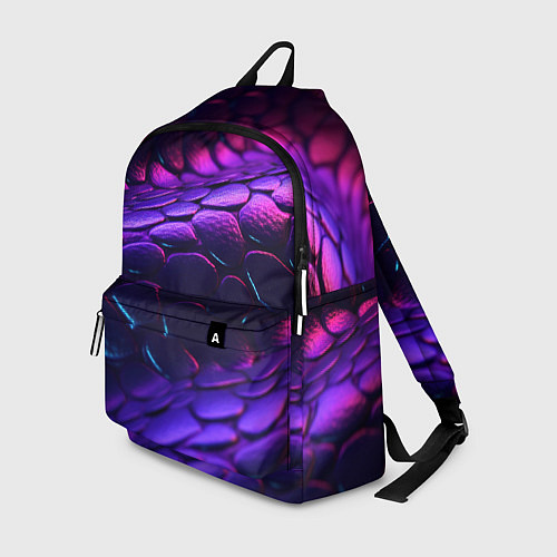 Рюкзак Фиолетовая абстрактная текстура неоновая / 3D-принт – фото 1