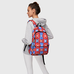 Рюкзак Красные и синие пуговицы, цвет: 3D-принт — фото 2