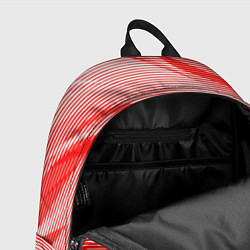 Рюкзак Полосатый красно-белый, цвет: 3D-принт — фото 2