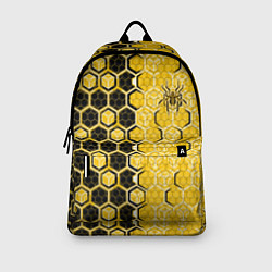 Рюкзак Киберпанк соты шестиугольники жёлтый и чёрный с па, цвет: 3D-принт — фото 2