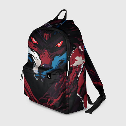 Рюкзак Злая лиса с красными глазами в стиле манга - angry / 3D-принт – фото 1