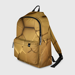 Рюкзак Золотые неоновые плиты в разломе, цвет: 3D-принт