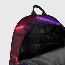 Рюкзак Красно-фиолетовые неоновые плиты в разломе, цвет: 3D-принт — фото 2