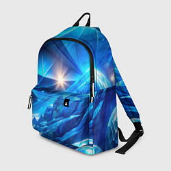 Рюкзак Синяя объемная абстракция со вспышкой, цвет: 3D-принт