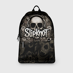 Рюкзак Slipknot на фоне черепа в очках и наушниках, цвет: 3D-принт — фото 2