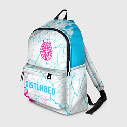 Рюкзак Disturbed neon gradient style по-центру, цвет: 3D-принт