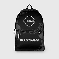 Рюкзак Nissan speed на темном фоне со следами шин по-цент, цвет: 3D-принт — фото 2