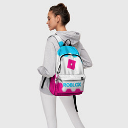 Рюкзак Roblox neon gradient style по-центру, цвет: 3D-принт — фото 2