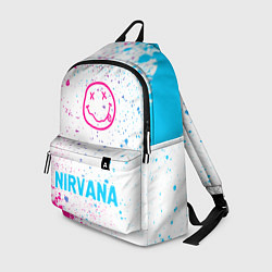 Рюкзак Nirvana neon gradient style по-центру, цвет: 3D-принт