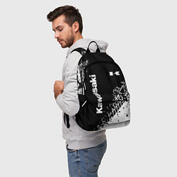 Рюкзак Kawasaki - следы от шин, цвет: 3D-принт — фото 2