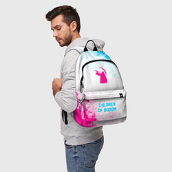 Рюкзак Children of Bodom neon gradient style по-центру, цвет: 3D-принт — фото 2