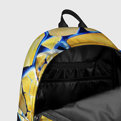 Рюкзак Жёлто-синяя абстракция, цвет: 3D-принт — фото 2