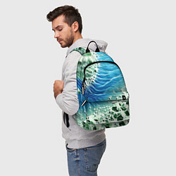 Рюкзак Берег и синие волны, цвет: 3D-принт — фото 2