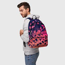 Рюкзак Листья на градиентном фоне -нейросеть, цвет: 3D-принт — фото 2