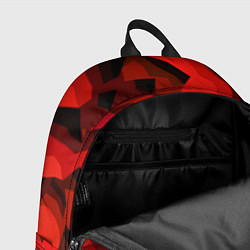 Рюкзак Чёрно-красная пористая абстракция, цвет: 3D-принт — фото 2