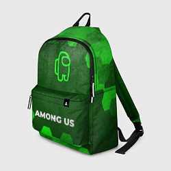 Рюкзак Among Us - green gradient по-центру, цвет: 3D-принт