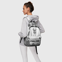 Рюкзак Free Fire - white gradient по-центру, цвет: 3D-принт — фото 2
