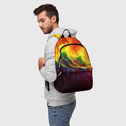 Рюкзак Абстрактные волны с огнем, цвет: 3D-принт — фото 2