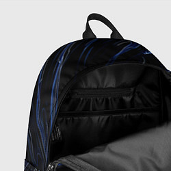 Рюкзак Чёрно-синий абстракция линии, цвет: 3D-принт — фото 2