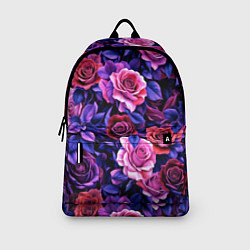 Рюкзак Разноцветные цветы - синие розы паттерн, цвет: 3D-принт — фото 2
