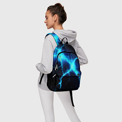 Рюкзак Голубой разлом из молний, цвет: 3D-принт — фото 2