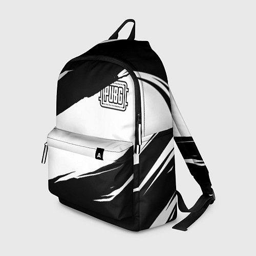Рюкзак PUBG черно белые краски / 3D-принт – фото 1