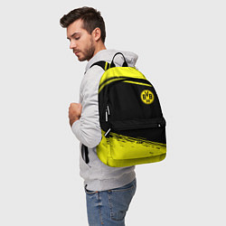 Рюкзак Borussia жёлтые полосы, цвет: 3D-принт — фото 2