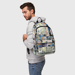 Рюкзак Цветочная геометрическая абстракция, цвет: 3D-принт — фото 2