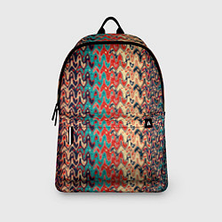 Рюкзак Красно-синий искажённые полосы узор, цвет: 3D-принт — фото 2