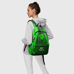 Рюкзак Deep Purple - green gradient по-центру, цвет: 3D-принт — фото 2